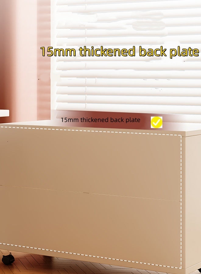 JCB CHIC Lockable Rolling Storage Cabinet With Charging Station,  Mobile Filing Cabinets Office Cabinet with 1 Drawer and 1 Door   ,Wooden Side Cabinet,Home Office Furniture Space Organizer - Image 5