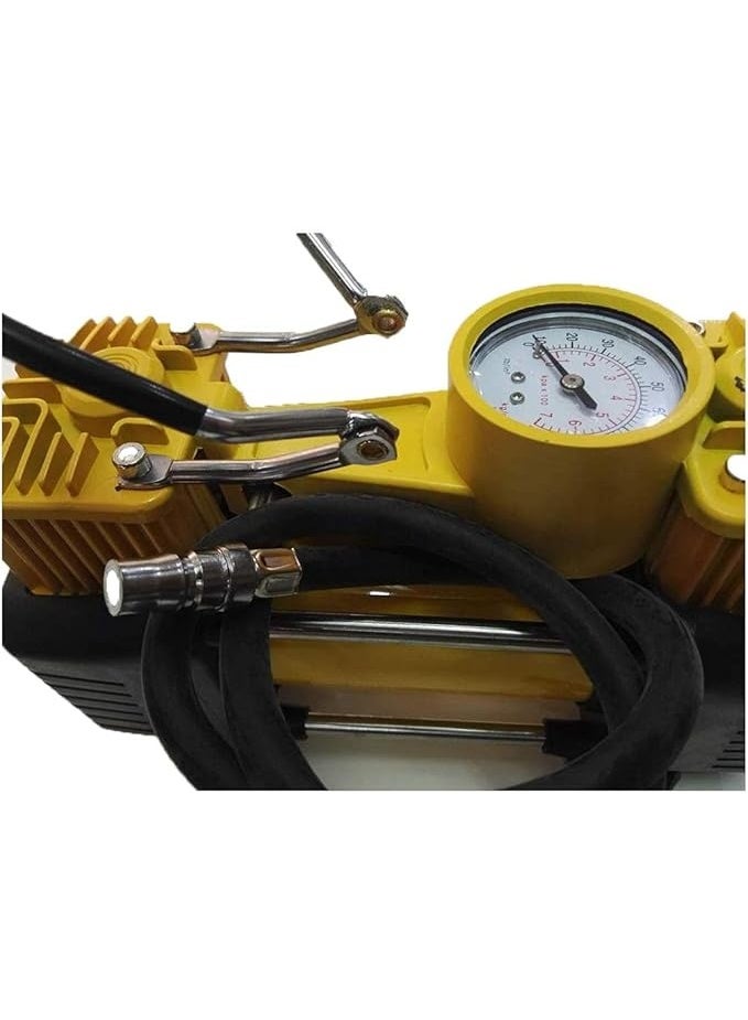 2-in-1 Dual Cylinder Air Compressor & Car Jack Kit - Heavy-Duty, Multi-Functional Tool for Fast Tire Inflation & Vehicle Lifting - Image 2