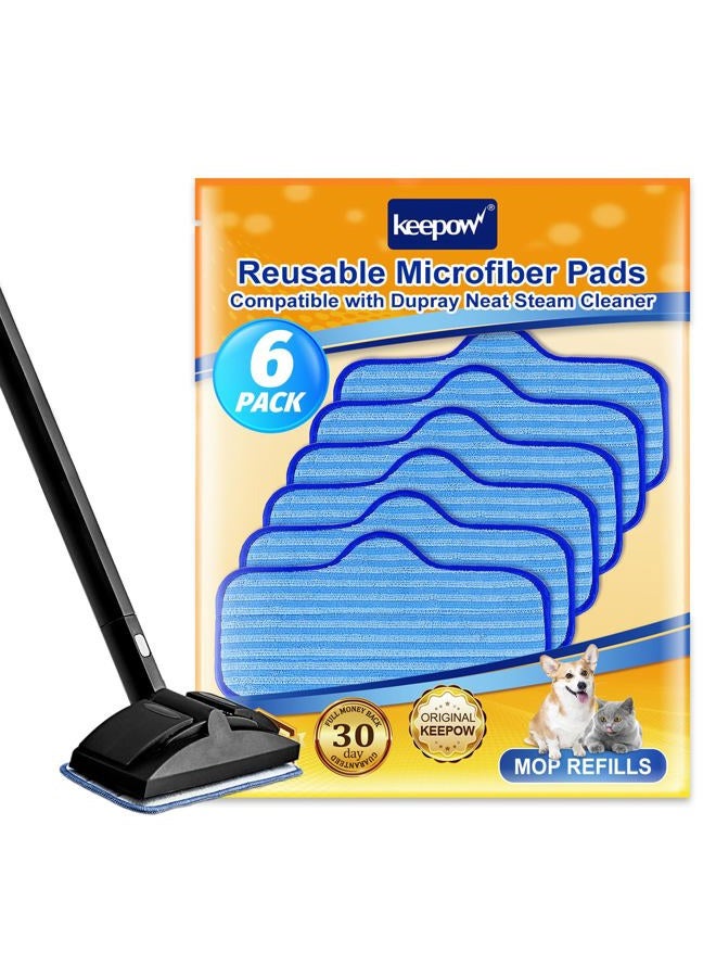 KEEPOW Microfiber Pads for Dupray Neat Steam Cleaner 6 Pack Washable Pads - Image 1
