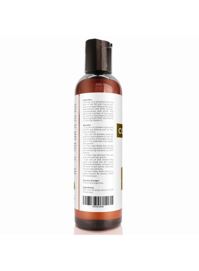 velona velona Cod Liver Oil - 4 Fl Oz | 1,000A/100D IU/g Omega 3 Vitamins A & D3 | Norwegian Arctic Sustainably Sourced Nordic Oil | Hair, Body and Skin Care | Use Today - Enjoy Results - Image 2