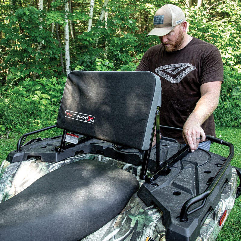 YUTRAX Universal Mount ATV Backrest, Heavy-Duty Steel Seat Frame, Adjustable Seat Back Positions, 2â€ Thick Cushion, Folds Down Flat When Not in Use, TX219 - Image 4