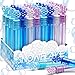 Cawiew 32 Pcs Snowflake Bubble Wand Bulk for Kids 4 Color Mini Snowflake Party Favor Valentines Goody Bag Stuffers Classroom Exchange Prizes Birthday Gift Pinata Winter Themed Toy for Girl Boy - Image 2