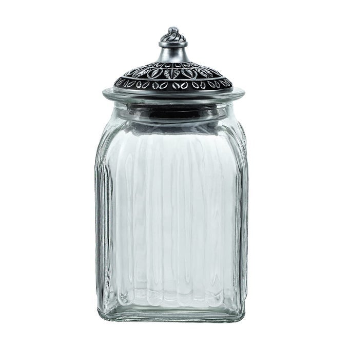 VINTAGE TRANSPARENT GLASS CANDY JAR WITH LID FOOD JAR NUT JAR JEWELRY BOX WEDDING CANDY BUFFET JARS KITCHEN STORAGE CONTAINERS30 OZ