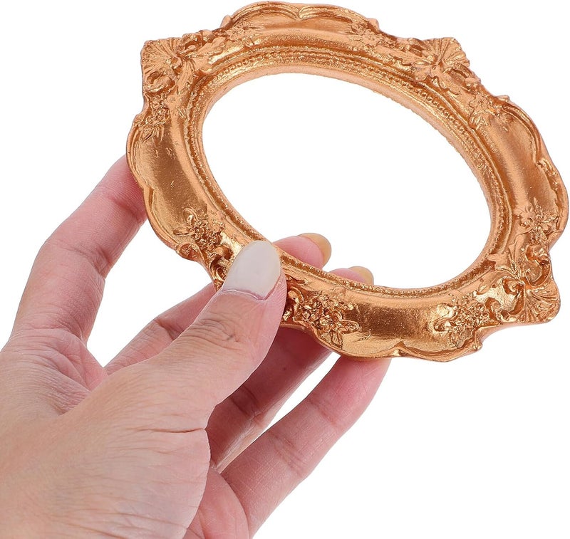 مجموعة MAGICLULU من 5 قطع إطارات صور ذهبية معلقة على الحائط بأسلوب رجعي، إطارات صور عائلية بأسلوب كلاسيكي لتزيين الزفاف والمنزل بتصميم عتيق مزخرف - Image 4