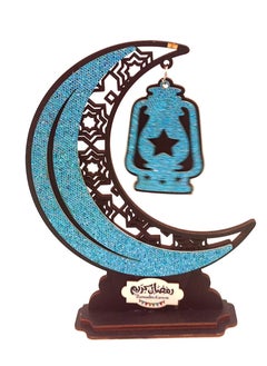 سي او أرماء ديكورات مصنوعة يدوياً من الخشب بتصميم هلال رمضان زينة رمضان  - Image 3