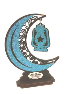 سي او أرماء ديكورات مصنوعة يدوياً من الخشب بتصميم هلال رمضان زينة رمضان  - Image 4