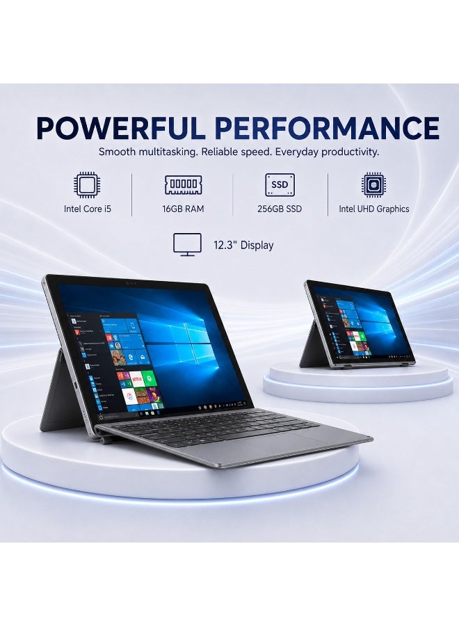 لابتوب الأعمال عالي الأداء شاشة 15.6 بوصة معالج كور i5 رام 8 جيجابايت هارد 512 جيجابايت اس اس دي كارت شاشة منفصل 2 جيجابايت مع 3 هدايا مجانية حقيبة وماوس وحامل لابتوب - Image 2