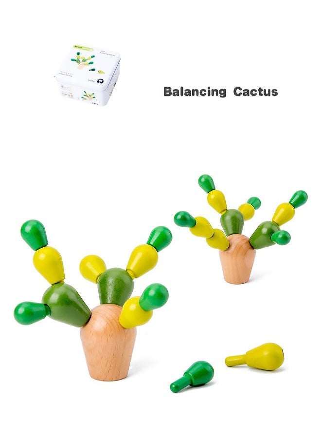 NIBEMINENT Wooden Balance Cactus Toys With Box - Image 4