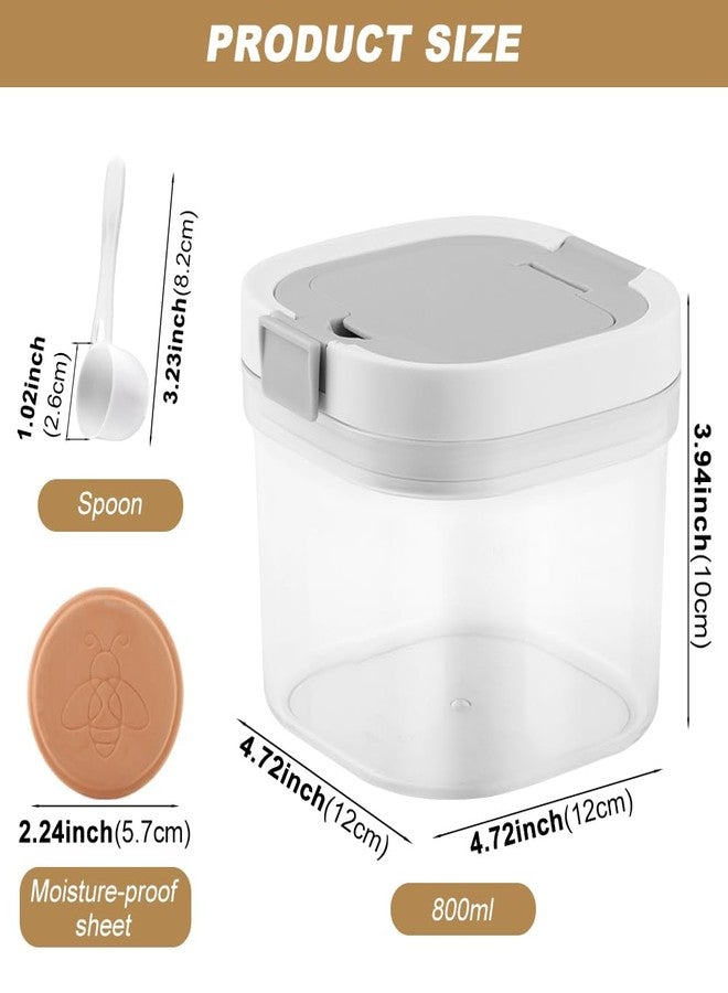 WeiLingBo Brown Sugar Container with Spoon, Brown Sugar Keeper Storage Container Airtight, Coffee and Dry Food Storage Containers - Image 2