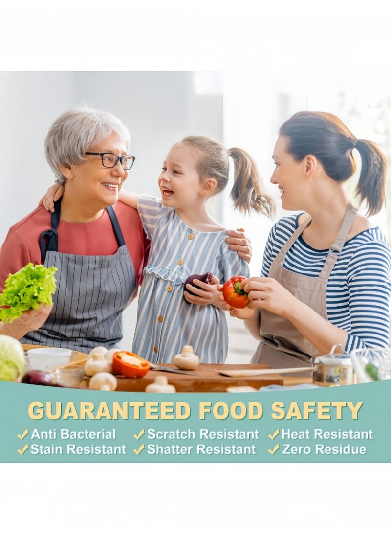 Kibee Tempered Glass Cutting Board Heat Resistant Non Slip Feet Clear Kitchen Board 30.5x20.3 cm for Everyday Use Home Cooking - Image 4