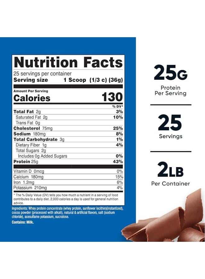نوتريكوست، مركز بروتين مصل اللبن، شوكولاتة بالحليب، 2 رطل (907 غرام) - Image 2