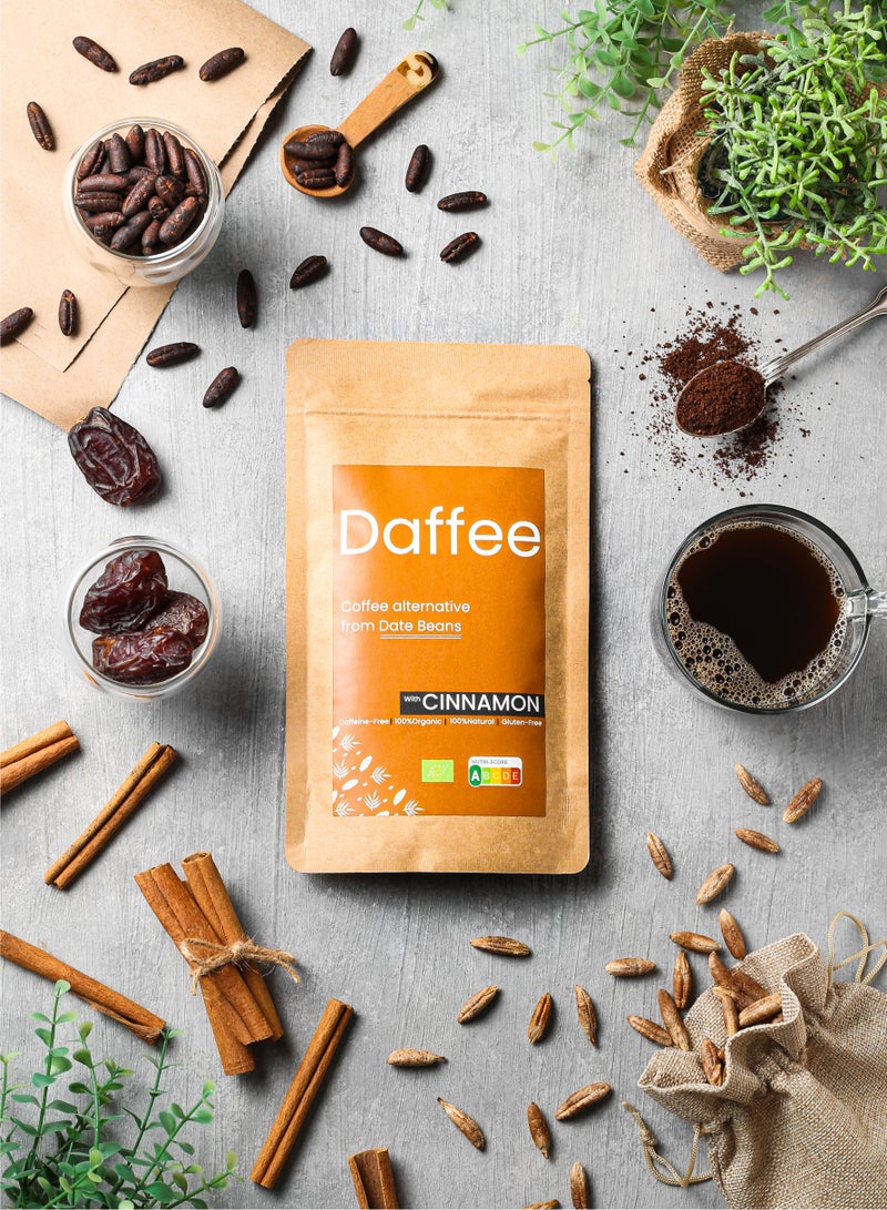 Daffee Decaf Coffee Alternative Made from Organic Date Beans with Natural Cinnamon -250g - Image 2