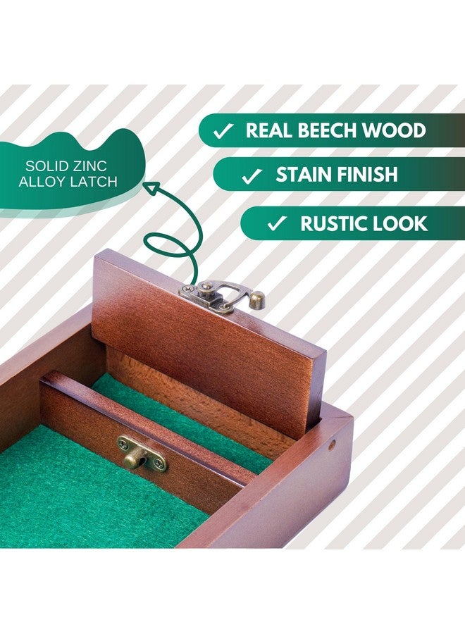 Wooden D&D Dice Rolling Tray with Dice Storage Vault | Metal Latch Secures Lid for Travel | Perfect DND Gift for DM | Great for Tabletop Games Like Dungeons and Dragons 5e, Pathfinder  - Image 4