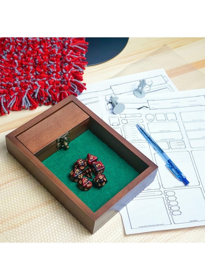 Wooden D&D Dice Rolling Tray with Dice Storage Vault | Metal Latch Secures Lid for Travel | Perfect DND Gift for DM | Great for Tabletop Games Like Dungeons and Dragons 5e, Pathfinder  - Image 5