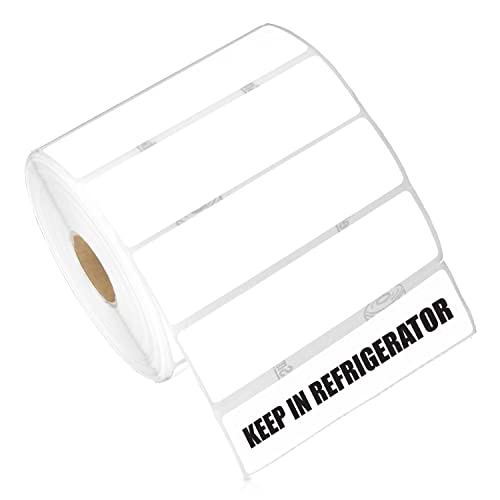 OfficeSmartLabels 3.5" x 1" Direct Thermal Label - Compatible with Rollo Label Printer & Zebra Desktop Printers – 1” Core, Multipurpose Address Postage Barcode, Adhesive & Perforated - 4 Rolls, 1380/Roll - Image 1