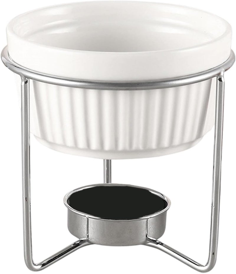 Heating Bowl Ceramic Chocolate Melter Iron Cleaning Multipurpose Heating Function Suitable for Kitchen, Silver - Image 1