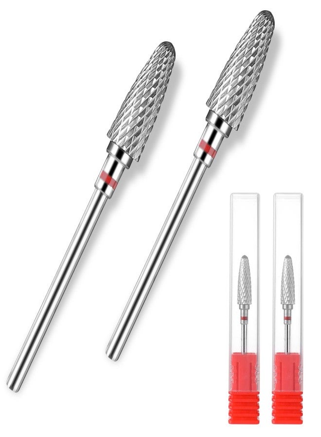 Sibba 2-Pack Tungsten Carbide Nail File Bits 3/32" Cone Bits for Safe & Quick Removal of Acrylic, Hard Gels, Manicure Pedicure Cuticle Cleaner - Image 1