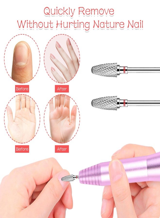 Sibba 2-Pack Tungsten Carbide Nail File Bits 3/32" Cone Bits for Safe & Quick Removal of Acrylic, Hard Gels, Manicure Pedicure Cuticle Cleaner - Image 5