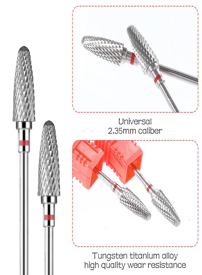 Sibba 2-Pack Tungsten Carbide Nail File Bits 3/32" Cone Bits for Safe & Quick Removal of Acrylic, Hard Gels, Manicure Pedicure Cuticle Cleaner - Image 2
