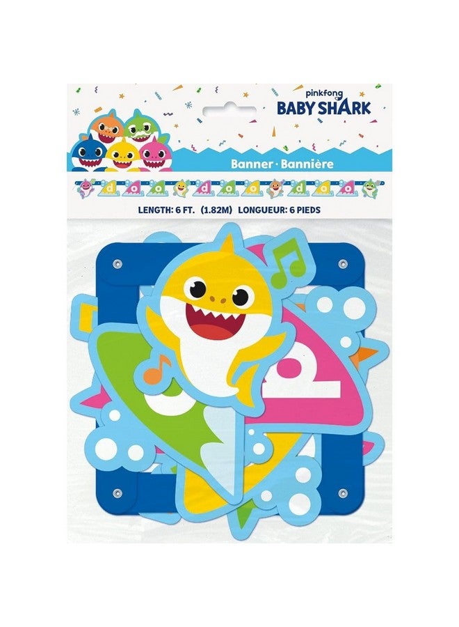 Unique Baby Shark Multicolor Jointed Banner (1 Pc) - Fun & Unique Design for Kids, Eye-Catching Party Decoration for Birthdays - Image 4