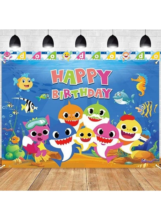 Unique Baby Shark Multicolor Jointed Banner (1 Pc) - Fun & Unique Design for Kids, Eye-Catching Party Decoration for Birthdays - Image 3