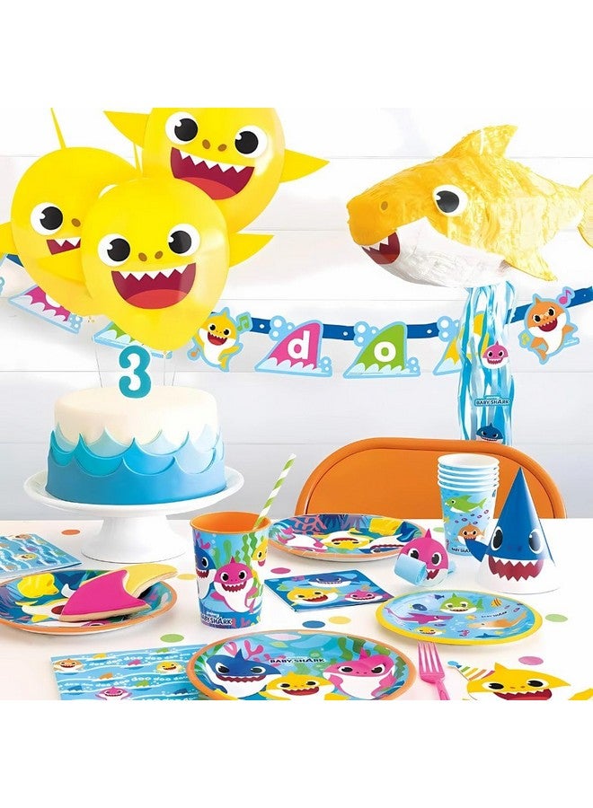 Unique Baby Shark Multicolor Jointed Banner (1 Pc) - Fun & Unique Design for Kids, Eye-Catching Party Decoration for Birthdays - Image 2