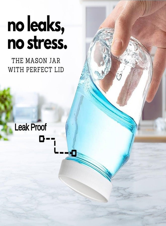 PR1M3 Mason Jars 32-OZ Regular Mouth with PLASTIC Lids, Used for Canning, Pickling, Juice, Jam, Jelly, or DIY Decors and Projects (Pack of 2) - Image 3