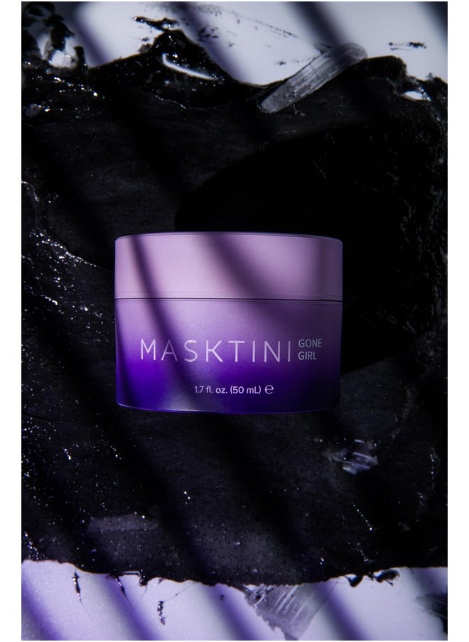 Masktini Gone Girl Tahitian Detox Mask 1.7 Oz Antiaging Facial Masks Black Head Remover Removes Impurities Cleanses Pores For Oily Skin  - Image 3