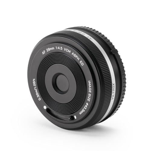 VILTROX 28mm f4.5 Pancake Lens for Sony E, Auto Focus 28mm f/4.5 FE Chips-Size Ultra-Thin Full Frame Lens for Sony E Mount - Image 2