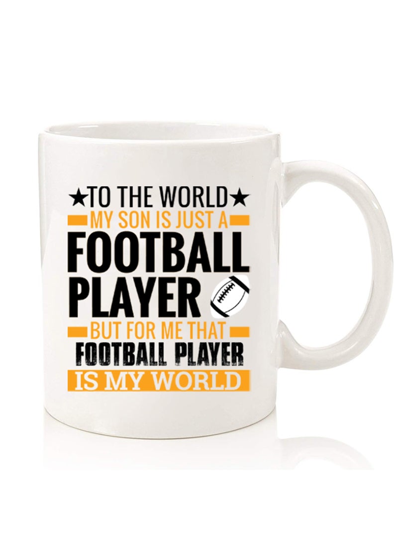 Theodor Premium Quality Two Sided Printed Coffee Mug Tea Cup For Home Office, Kids Men Women Football player Black - Image 1