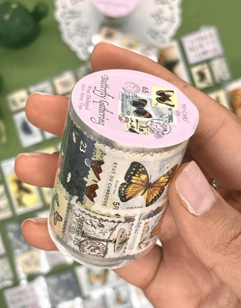 كاغيت جيمي دوكان Paper Ship Shop Butterfly Themed Individual Sticker Stamp Washi Tape / Sticker / Decal / bullet Journal / Notebook Decoration