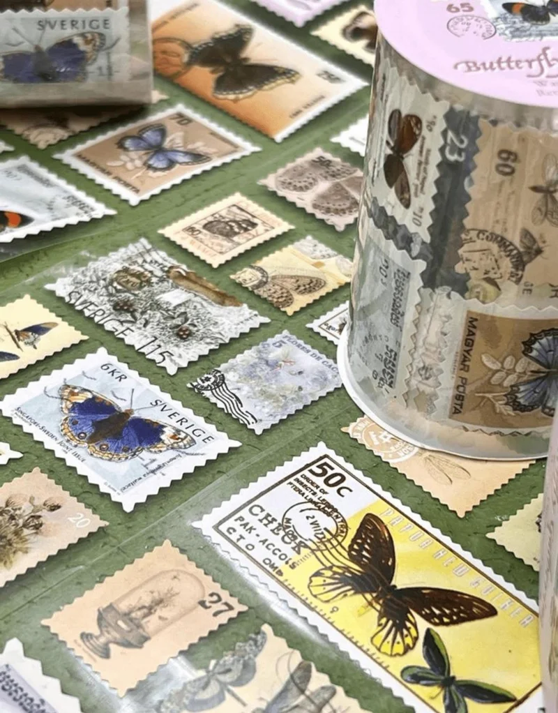 كاغيت جيمي دوكان Paper Ship Shop Butterfly Themed Individual Sticker Stamp Washi Tape / Sticker / Decal / bullet Journal / Notebook Decoration