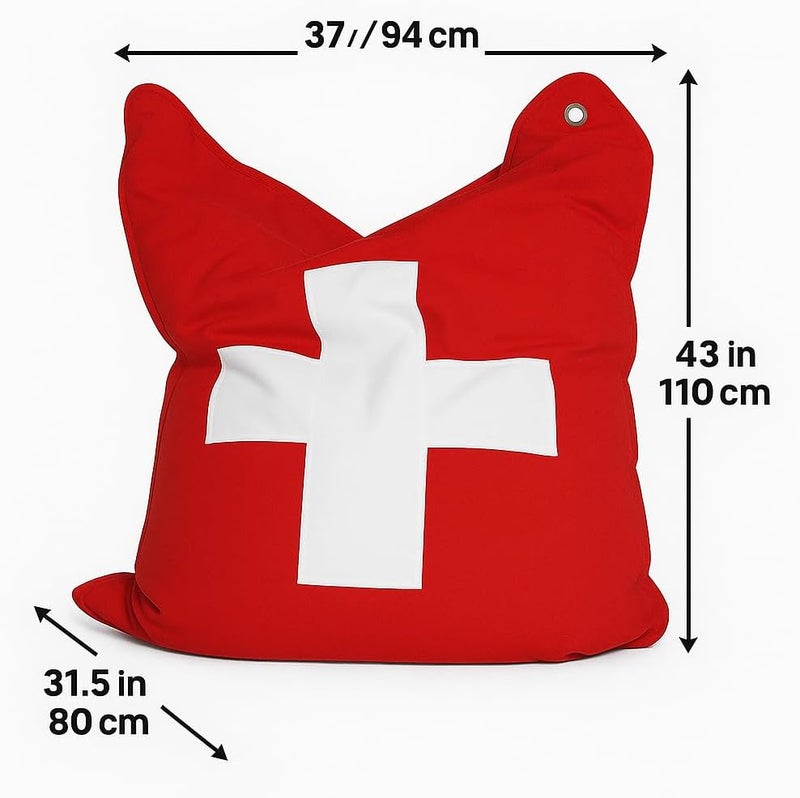 BS B&S Fashion Bull Oversized Beanbag – Polyester Fabric Floor Lounger - Image 3