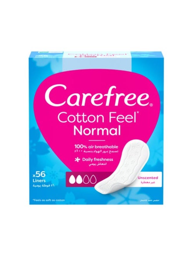 Carefree Cotton Feel Unscented Pantyliners - Image 2
