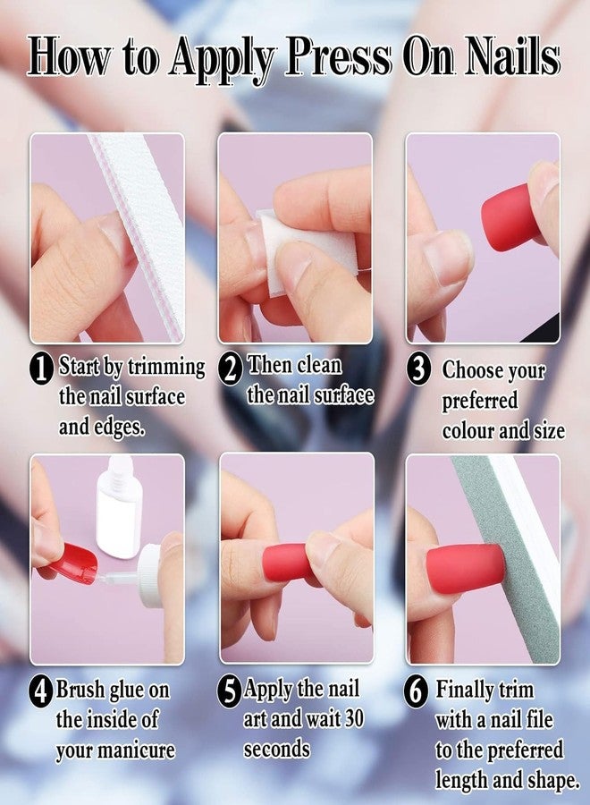 روبي فيس ١٢٠ قطعة أظافر جل ناعمة | وصلات أظافر صناعية متوسطة الحجم مستديرة مع ملصقات لاصقة للأظافر | أظافر أكريليك لاصقة للنساء والفتيات (٠٥) - Image 5