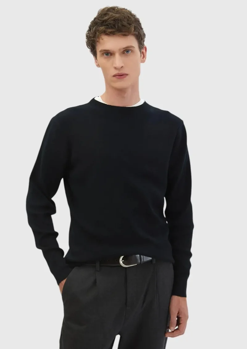 RAMSEY Black Knitwear Sweatshirt