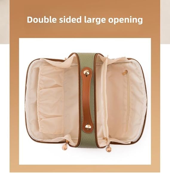 RUNMAY Makeup Bag for Women Large Cosmetic Bags for Traveling Waterproof Travel Makeup Bag Open Wide Toiletry Bag for Women Travel Makeup Organizer Bag9 Multicolor - Image 4