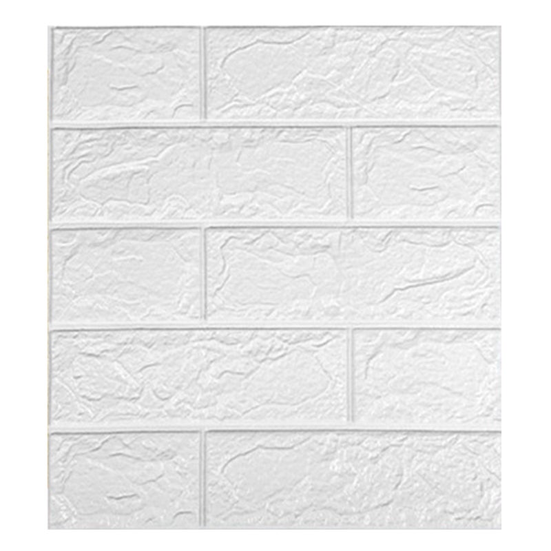 3D Wallpaper Self Adhesive Waterproof Cuttable Odorless Faux Brick Wall Panel for Living Room Bedroom White 10pcs - Image 3