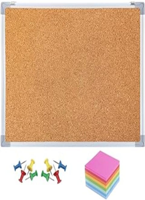 Cork Board 45 * 60cm + Colored Paper+ Push Pins