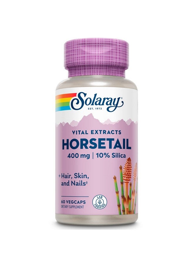 SOLARAY Guaranteed Potency Horsetail Aerial Extract, Veg Cap (Btl-Plastic) 400mg | 60ct - Image 1