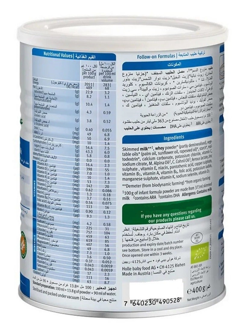 Holle Organic Growing Up Milk 3 Infant Formula 400G - Image 5