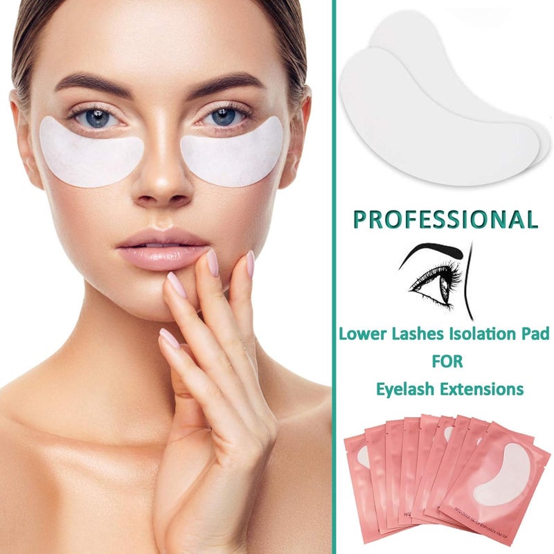 Gleevia 50 Pairs Under Eye Pads, Eyelash Extension Gel Patches, Lint Free DIY False Lash Extension Beauty Makeup Hydrogel Gel Eye Patches 1Pair/Packet New Packaging - Image 5