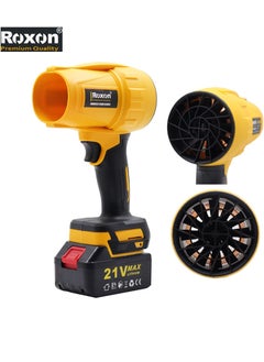 Roxon Air Blower Battery 21 Volt with Powerful Air Blower Fan For Wood Burning And Dust Cleaning, Includes Variable Speeds  - Image 1