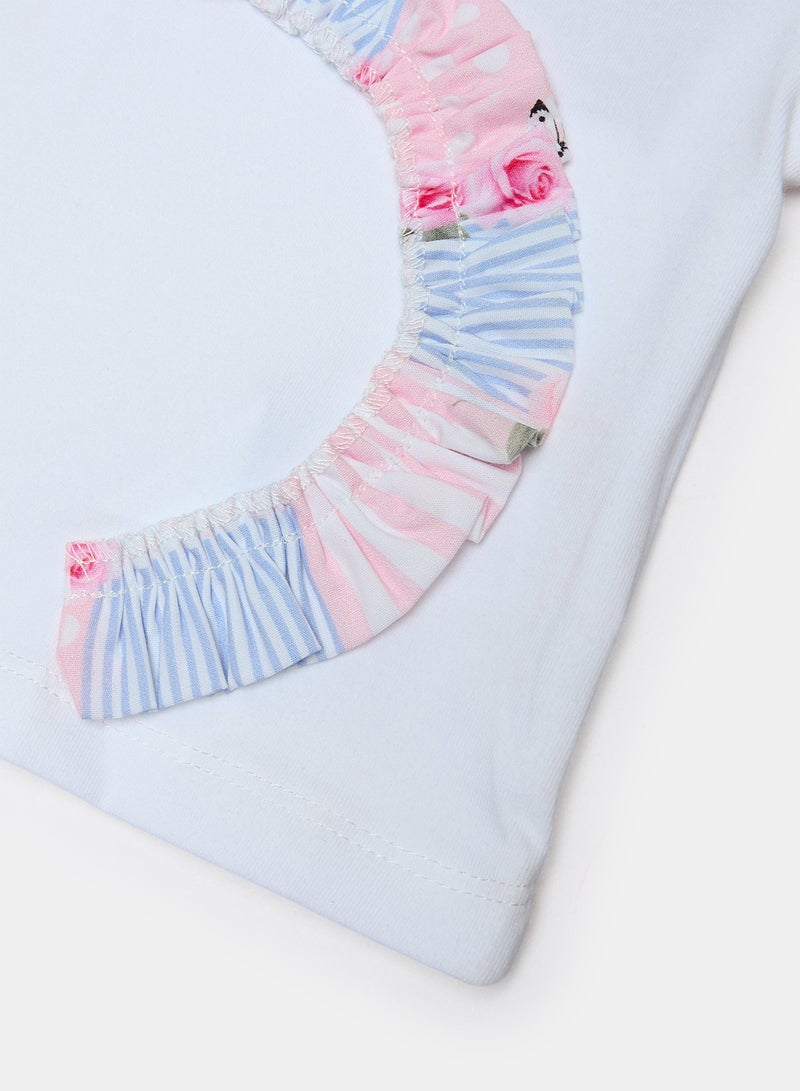 Panco Baby Girls FAIRY TALE Ruffle Detailed T-Shirt - Image 4