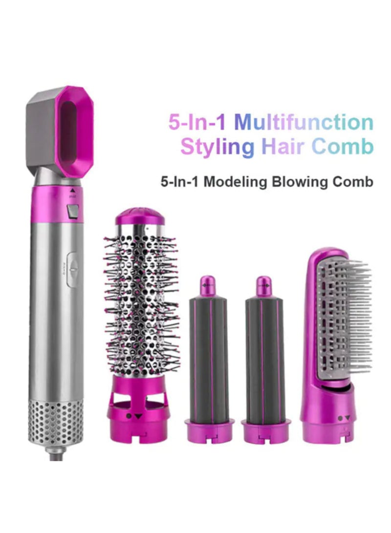 Generic 5-in-1 Hair Styler – Blow Dryer, Straightener, Curler, Volumizer & Detangler with 5 Interchangeable Attachments  - Image 4