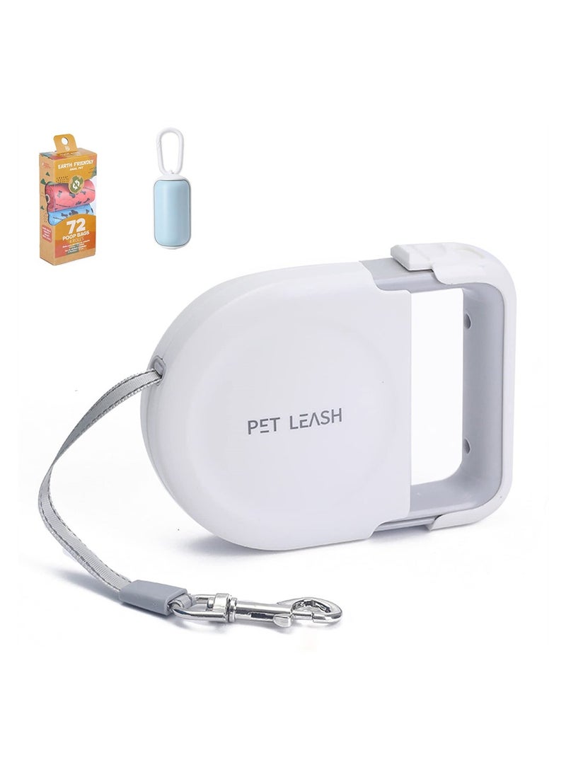Automatic Retractable Dog Leash with Anti-Slip Handle and Waste Bag Dispenser for Small to Medium Dogs - Image 1