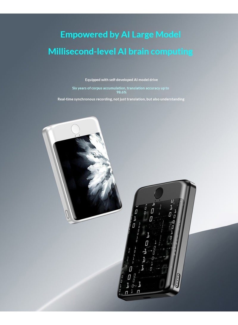 Ai1 Portable Power Bank 5000mAh with 20W Wireless Charger and AI Translator 136 Languages Support for iOS Android - Image 3