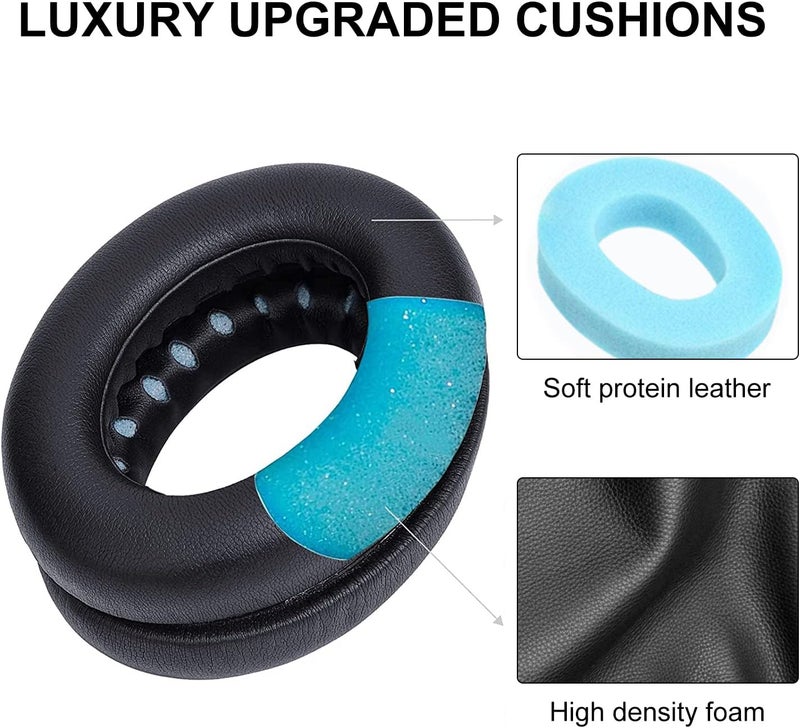 Proxima Direct Ear Pads Replacement for Bose 700 NC700 Noise Cancelling Earphones Headphones Black Complete with Shaped Scrims with 'L and R' Lettering Ear Cushions Earpads - Image 5