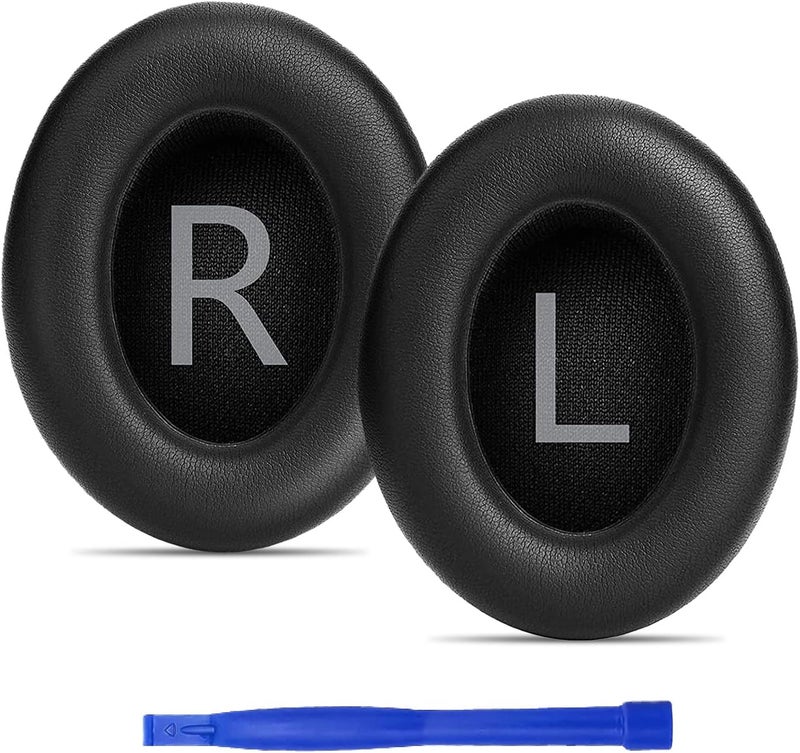 Proxima Direct Ear Pads Replacement for Bose 700 NC700 Noise Cancelling Earphones Headphones Black Complete with Shaped Scrims with 'L and R' Lettering Ear Cushions Earpads - Image 1