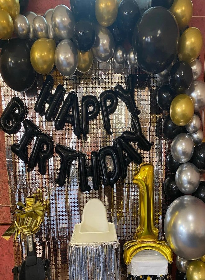 لافتة بالونات عيد ميلاد سعيد سوداء، حروف بالونات عيد ميلاد سعيد من رقائق مايلر مقاس 16 بوصة، لافتة عيد ميلاد سعيد قابلة لإعادة الاستخدام، زينة عيد ميلاد سوداء للنساء والرجال والأولاد والبنات - Image 4